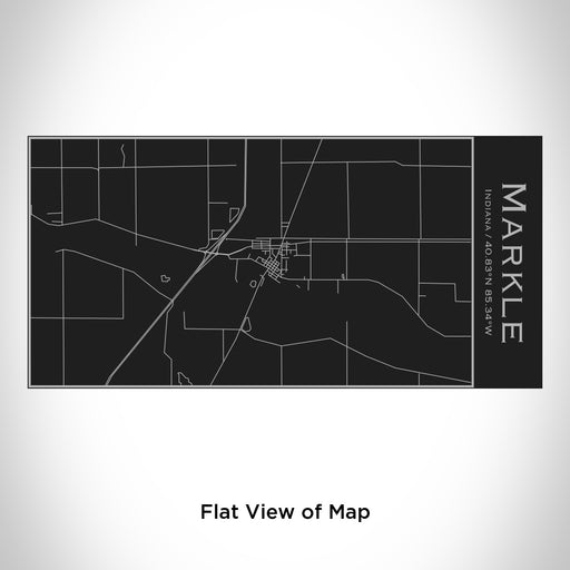 Rendered View of Markle Indiana Map Engraving on 17oz Stainless Steel Insulated Cola Bottle in Black