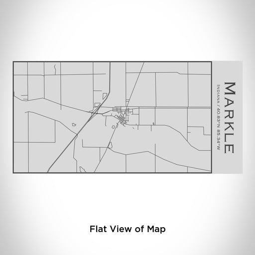 Rendered View of Markle Indiana Map Engraving on 17oz Stainless Steel Insulated Cola Bottle