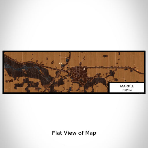 Flat View of Map Custom Markle Indiana Map Enamel Mug in Ember