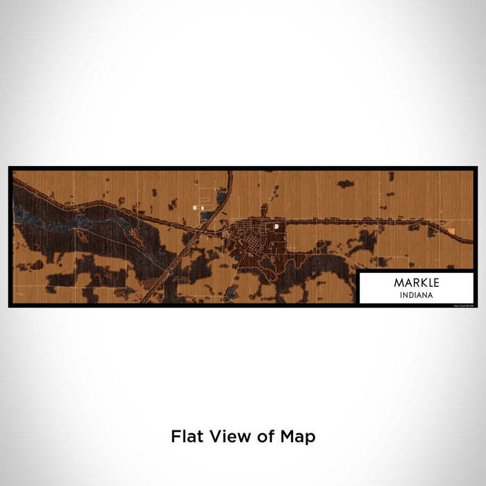 Flat View of Map Custom Markle Indiana Map Enamel Mug in Ember