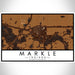 Markle Indiana Map Print Landscape Orientation in Ember Style With Shaded Background