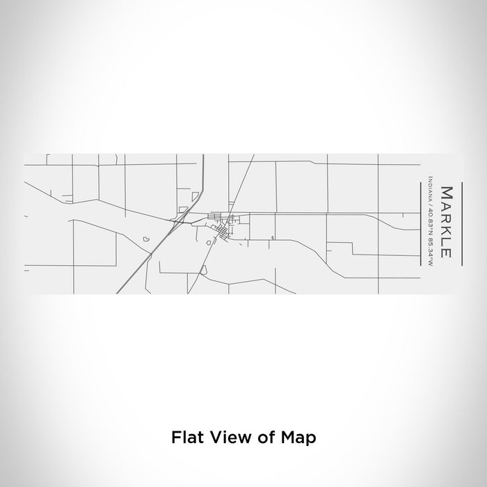 Rendered View of Markle Indiana Map Engraving on 10oz Stainless Steel Insulated Cup with Sliding Lid in White