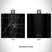 Rendered View of Markle Indiana Map Engraving on 6oz Stainless Steel Flask in Black