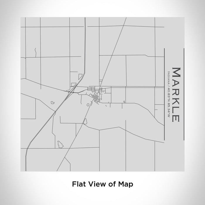 Rendered View of Markle Indiana Map Engraving on 17oz Stainless Steel Insulated Tumbler