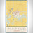 Markle Indiana Map Print Portrait Orientation in Woodblock Style With Shaded Background