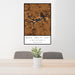 24x36 Mark Twain Lake Missouri Map Print Portrait Orientation in Ember Style Behind 2 Chairs Table and Potted Plant