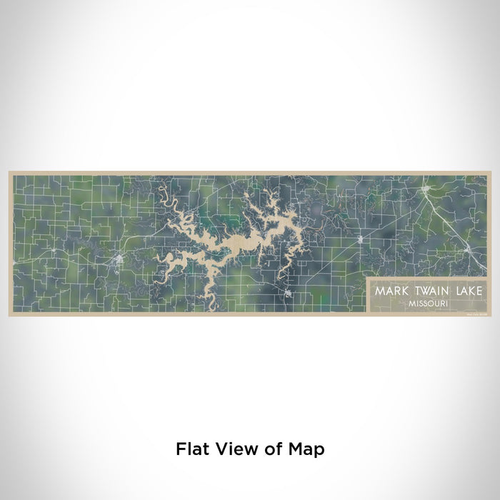 Flat View of Map Custom Mark Twain Lake Missouri Map Enamel Mug in Afternoon
