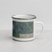 Right View Custom Mark Twain Lake Missouri Map Enamel Mug in Afternoon