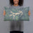 Person holding 20x12 Custom Mark Twain Lake Missouri Map Throw Pillow in Afternoon