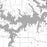 Mark Twain Lake Missouri Map Print in Classic Style Zoomed In Close Up Showing Details
