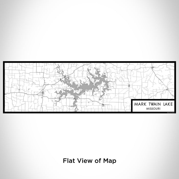 Flat View of Map Custom Mark Twain Lake Missouri Map Enamel Mug in Classic