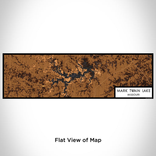 Flat View of Map Custom Mark Twain Lake Missouri Map Enamel Mug in Ember