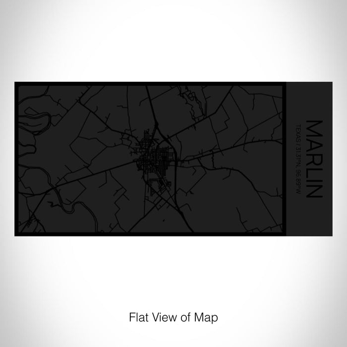 Rendered View of Marlin Texas Map on 17oz Stainless Steel Insulated Cola Bottle in Stainless in Matte Black