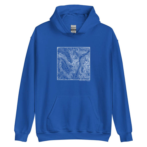 Maroon Bells Colorado Topographic  Map Unisex Hoodie Sweater with City inscription in Royal Blue