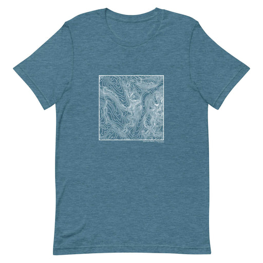 Maroon Bells Colorado Topographic  Map Unisex T-Shirt with City inscription in Heather Teal