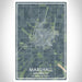 Marshall Minnesota Map Print Portrait Orientation in Afternoon Style With Shaded Background