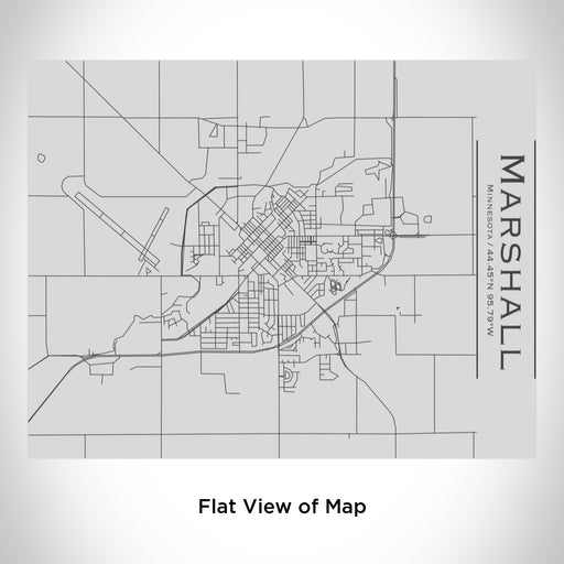 Rendered View of Marshall Minnesota Map Engraving on 20oz Stainless Steel Insulated Bottle with Bamboo Top