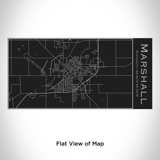 Rendered View of Marshall Minnesota Map Engraving on 17oz Stainless Steel Insulated Cola Bottle in Black