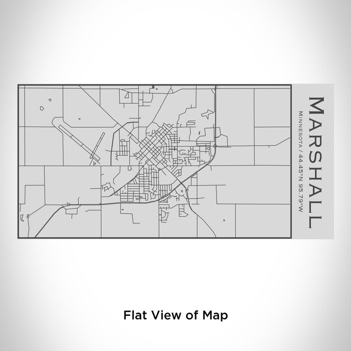 Rendered View of Marshall Minnesota Map Engraving on 17oz Stainless Steel Insulated Cola Bottle