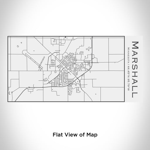 Rendered View of Marshall Minnesota Map Engraving on 17oz Stainless Steel Insulated Cola Bottle in White