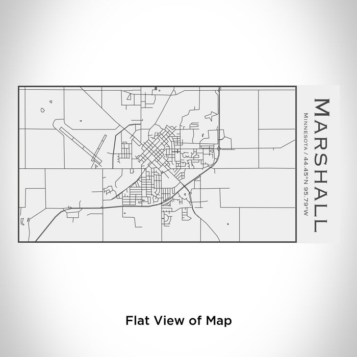 Rendered View of Marshall Minnesota Map Engraving on 17oz Stainless Steel Insulated Cola Bottle in White