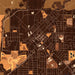 Marshall Minnesota Map Print in Ember Style Zoomed In Close Up Showing Details