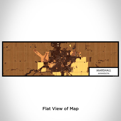 Flat View of Map Custom Marshall Minnesota Map Enamel Mug in Ember