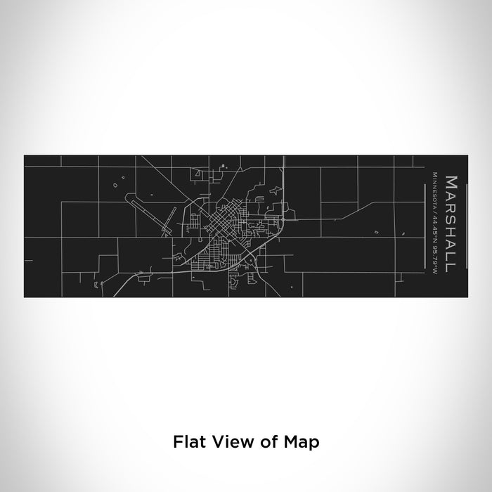 Rendered View of Marshall Minnesota Map Engraving on 10oz Stainless Steel Insulated Cup with Sliding Lid in Black