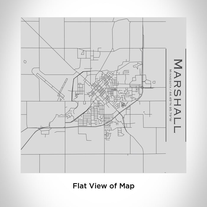 Rendered View of Marshall Minnesota Map Engraving on 17oz Stainless Steel Insulated Tumbler