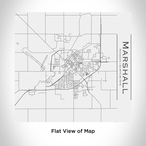 Rendered View of Marshall Minnesota Map Engraving on 17oz Stainless Steel Insulated Tumbler in White