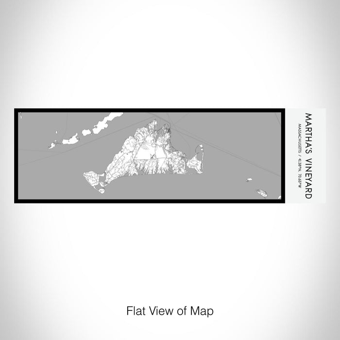 Rendered View of Martha's Vineyard Massachusetts Map on 10oz Stainless Steel Insulated Cup in Classic with Sliding Lid