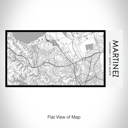 Rendered View of Martinez California Map on 17oz Stainless Steel Insulated Bottle with printed classic style map
