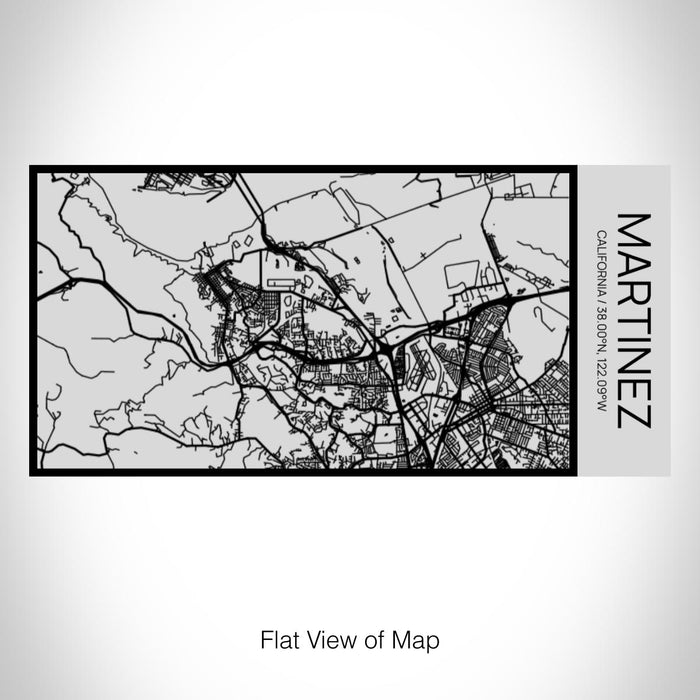 Rendered View of Martinez California Map on 17oz Stainless Steel Insulated Cola Bottle in Stainless