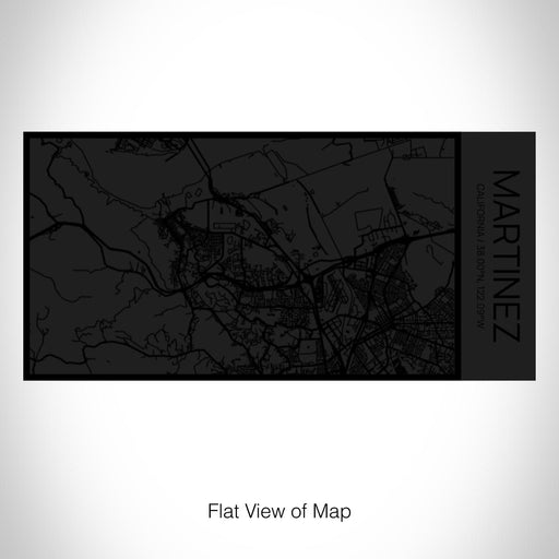 Rendered View of Martinez California Map on 17oz Stainless Steel Insulated Cola Bottle in Stainless in Matte Black