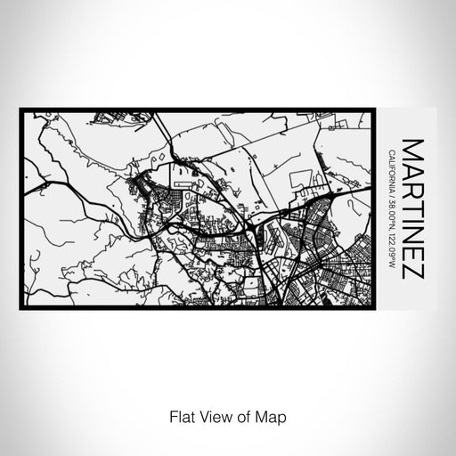 Rendered View of Martinez California Map on 17oz Stainless Steel Insulated Cola Bottle in Stainless in Matte White