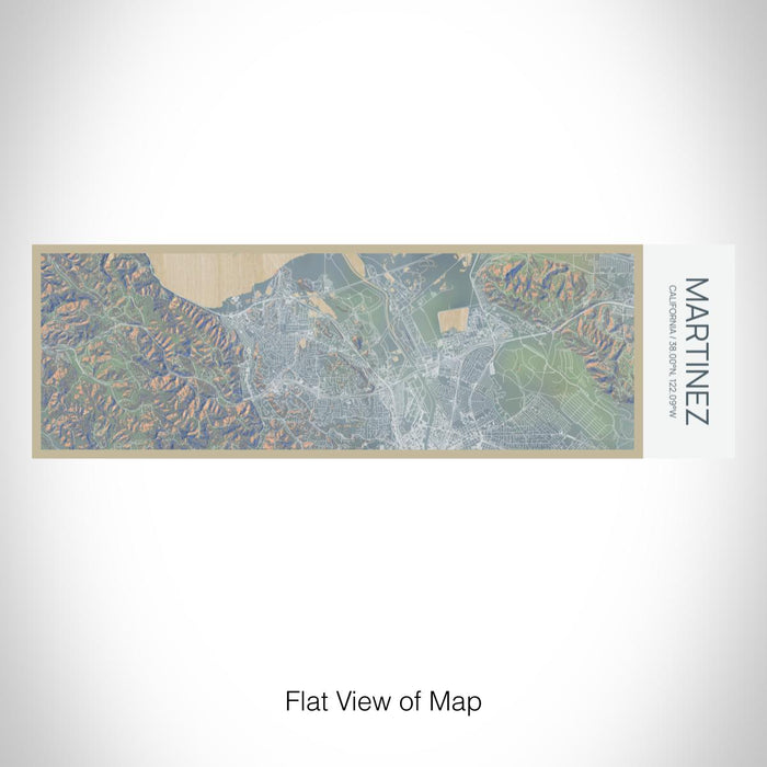 Rendered View of Martinez California Map on 10oz Stainless Steel Insulated Cup in Afternoon with Sliding Lid