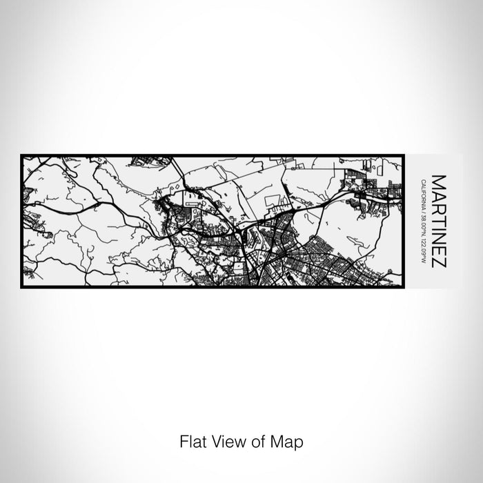 Rendered View of Martinez California Map on 10oz Stainless Steel Insulated Cup in Matte White with Sliding Lid