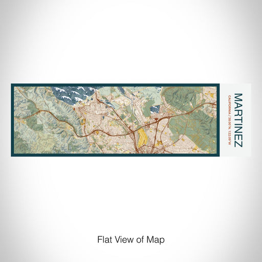 Rendered View of Martinez California Map on 10oz Stainless Steel Insulated Cup in Woodblock with Sliding Lid