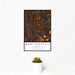 12x18 Martinsville Virginia Map Print Portrait Orientation in Ember Style With Small Cactus Plant in White Planter