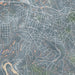 Martinsville Virginia Map Print in Afternoon Style Zoomed In Close Up Showing Details