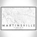 Martinsville Virginia Map Print Landscape Orientation in Classic Style With Shaded Background