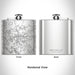 Rendered View of Martinsville Virginia Map Engraving on 6oz Stainless Steel Flask