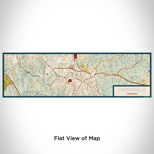 Flat View of Map Custom Martinsville Virginia Map Enamel Mug in Woodblock