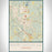 Martinsville Virginia Map Print Portrait Orientation in Woodblock Style With Shaded Background