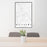 24x36 Matthews North Carolina Map Print Portrait Orientation in Classic Style Behind 2 Chairs Table and Potted Plant