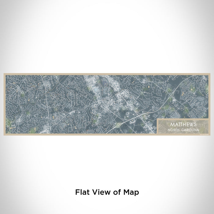 Flat View of Map Custom Matthews North Carolina Map Enamel Mug in Afternoon