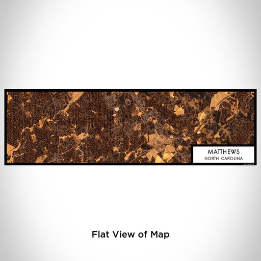 Flat View of Map Custom Matthews North Carolina Map Enamel Mug in Ember