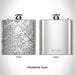 Rendered View of Matthews North Carolina Map Engraving on 6oz Stainless Steel Flask