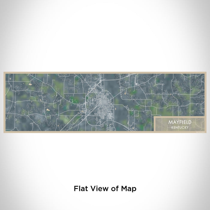 Flat View of Map Custom Mayfield Kentucky Map Enamel Mug in Afternoon