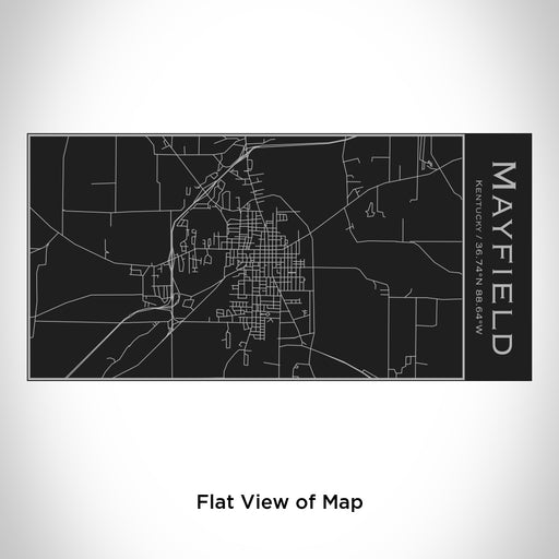Rendered View of Mayfield Kentucky Map Engraving on 17oz Stainless Steel Insulated Cola Bottle in Black